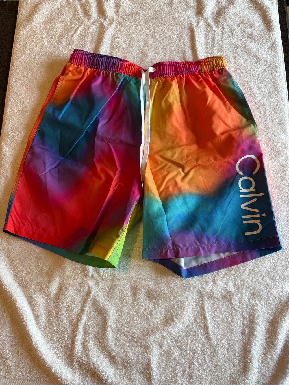 Calvin Klein Rainbow Gradient Men's Swim Trunks